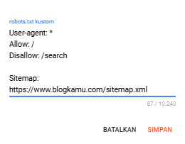 meta tag robots.txt
